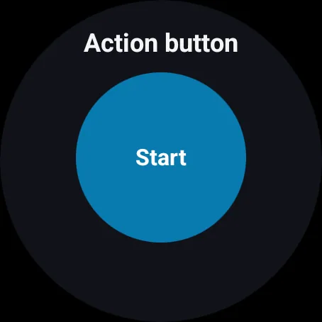 Wearable action rendered in the Wear OS emulator Lumen playground