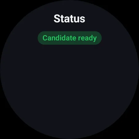 Wearable status rendered in the Wear OS emulator Lumen playground