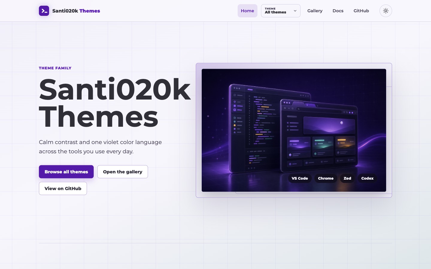 Santi020k Themes interface preview